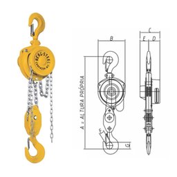 Talha Manual Compacta Nt-8 3t e 3 Metros de Elevação - Berg-steel 3523-nt8 - 4