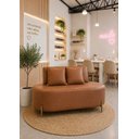 Ver imagem 1 de Sofa Organico Tecido Corino Pé de Ferro Resistente Confortavel 115 Cm Visammer
