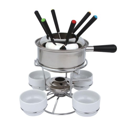 Aparelho de Fondue Inox com 14 Peças- A\CASA Aparelho de Fondue Inox Inox com 14 Peças- A\CASA