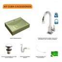 Ver imagem 3 de Kit Cuba Rt49 com Torneira Luxo 1195 Metal e Válvula Click 1 Polegada G e Sifão Pvc e Flexível Compa