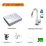 Kit Cuba Rt49 com Torneira Luxo 1195 Metal e Válvula Click 1 Polegada G e Sifão Pvc e Flexível Compa - 3