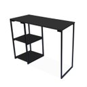 Ver imagem 3 de Escrivaninha Mesa de Apoio Nic 900 Mm Preto e Tampo Preto