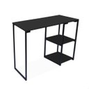 Ver imagem 1 de Escrivaninha Mesa de Apoio Nic 900 Mm Preto e Tampo Preto
