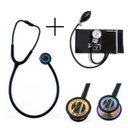 Ver imagem 1 de Kit Esfigmomanômetro Pamed + Estetoscópio Eternity Luxo BIC Cor:Preto Black Rainbow