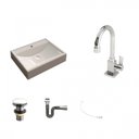 Ver imagem 2 de Kit Cuba Rt49 com Torneira Luxo 1195 Metal e Válvula Click 1 Polegada G e Sifão Cromado e Flexível C