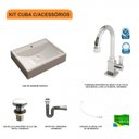 Ver imagem 3 de Kit Cuba Rt49 com Torneira Luxo 1195 Metal e Válvula Click 1 Polegada G e Sifão Cromado e Flexível C