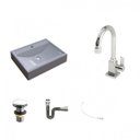 Ver imagem 2 de Kit Cuba Rt49 com Torneira Luxo 1195 Metal e Válvula Click 1 Polegada G e Sifão Cromado e Flexível C