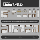 Ver mais imagens de Armário de Cozinha Completa 229cm Rustic/Branco Emilly Madesa 18XA