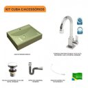 Ver imagem 3 de Kit Cuba Rt49 com Torneira Luxo 1195 Metal e Válvula Click 1 Polegada G e Sifão Cromado e Flexível C