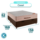 Ver imagem 2 de Cama Box Bau Marrom Casal + Colchão Molas Ensacadas Airtech Ortobom