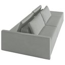 Ver imagem 5 de Sofá Ilha Modulado Milos 232cm Puff Lateral Veludo Cinza G33 - Gran Belo