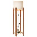 Ver imagem 3 de Luminária de Chão Austria com Cúpula em Tecido Pés Demadeira:offwhite