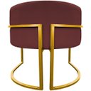 Ver imagem 6 de Poltrona Decorativa Para Sala Recepção Escritório Luna Suede Base de Ferro Dourada