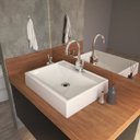 Ver imagem 1 de Kit Cuba Rt49 com Torneira Luxo 1195 Metal 1/4 Volta Compace