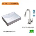 Ver imagem 3 de Kit Cuba Rt49 com Torneira Luxo 1195 Metal 1/4 Volta Compace