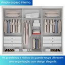 Ver imagem 4 de Guarda-roupa Casal 100% Mdf 3 Portas 6 Gavetas com Espelho Central San Marino - Leifer Móveis:branco