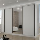 Ver imagem 1 de Guarda-roupa Casal 100% Mdf 3 Portas 6 Gavetas com Espelho Central San Marino - Leifer Móveis:branco