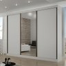 Guarda-roupa Casal 100% Mdf 3 Portas 6 Gavetas com Espelho Central San Marino - Leifer Móveis:branco - 1