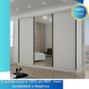 Ver imagem 6 de Guarda-roupa Casal 100% Mdf 3 Portas 6 Gavetas com Espelho Central San Marino - Leifer Móveis:branco