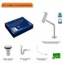 Ver imagem 3 de Kit Cuba Rt49 com Torneira Pratika 1060 Metal e Válvula 1 Polegada e Sifão Pvc e Flexível Compace
