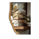 Ver imagem 4 de Espelho Orgânico Grande com Moldura Metal Decorativo 70x50cm Luxo