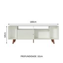 Ver imagem 4 de Rack para Tv até 65 Polegadas Madesa Cancun com Pés - Branco/rustic/branco