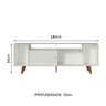 Rack para Tv até 65 Polegadas Madesa Cancun com Pés - Branco/rustic/branco - 4