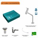 Ver imagem 3 de Kit Cuba Rt49 com Torneira Pratika 1060 Metal e Válvula 1 Polegada e Sifão Cromado e Flexível Compac