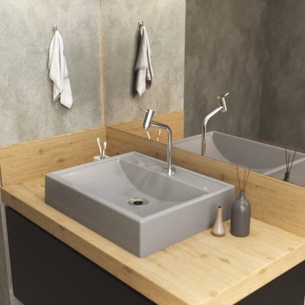 Kit Cuba RT49 com Torneira Pratika 1060 Metal e Válvula 1 Polegada e Sifão Cromado e Flexível Compac - 1