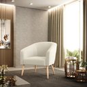 Ver imagem 2 de Poltrona Decorativa Pé Palito Natural Stella Bouclê D03 - D'Rossi