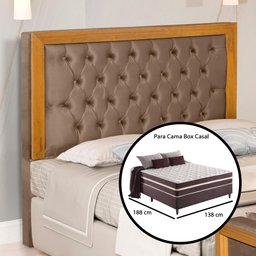Cabeceira Cama Box de Casal 1.40 Imperial Pávia Marrom - LH Móveis - 4