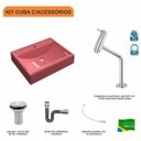 Ver imagem 3 de Kit Cuba Rt49 com Torneira Pratika 1060 Metal e Válvula 1 Polegada e Sifão Cromado e Flexível Compac