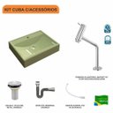 Ver imagem 3 de Kit Cuba Rt49 com Torneira Pratika 1060 Metal e Válvula 1 Polegada e Sifão Cromado e Flexível Compac