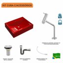 Ver imagem 3 de Kit Cuba Rt49 com Torneira Pratika 1060 Metal e Válvula 1 Polegada e Sifão Cromado e Flexível Compac