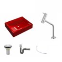 Ver imagem 2 de Kit Cuba Rt49 com Torneira Pratika 1060 Metal e Válvula 1 Polegada e Sifão Cromado e Flexível Compac