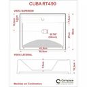 Ver mais imagens de Kit Cuba Rt49 com Torneira Pratika 1060 Metal e Válvula Click 1 Polegada B e Sifão Pvc e Flexível Co
