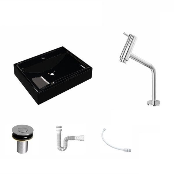 Kit Cuba RT49 com Torneira Pratika 1060 Metal e Válvula Click 1 Polegada B e Sifão Pvc e Flexível Co - 2