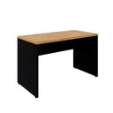 Ver imagem 2 de Escrivaninha P/ Trabalho 120cm X 60cm Pé Painel Mac Pr F5 Cor:macadâmia com Preto