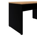 Ver imagem 4 de Escrivaninha P/ Trabalho 120cm X 60cm Pé Painel Mac Pr F5 Cor:macadâmia com Preto