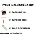 Ver imagem 7 de Bandeja Caçamba Pintura 10l com Alça + Suporte Garfo + Rolo de Pintura 23cm 8mm + Cabo Extensor 2m