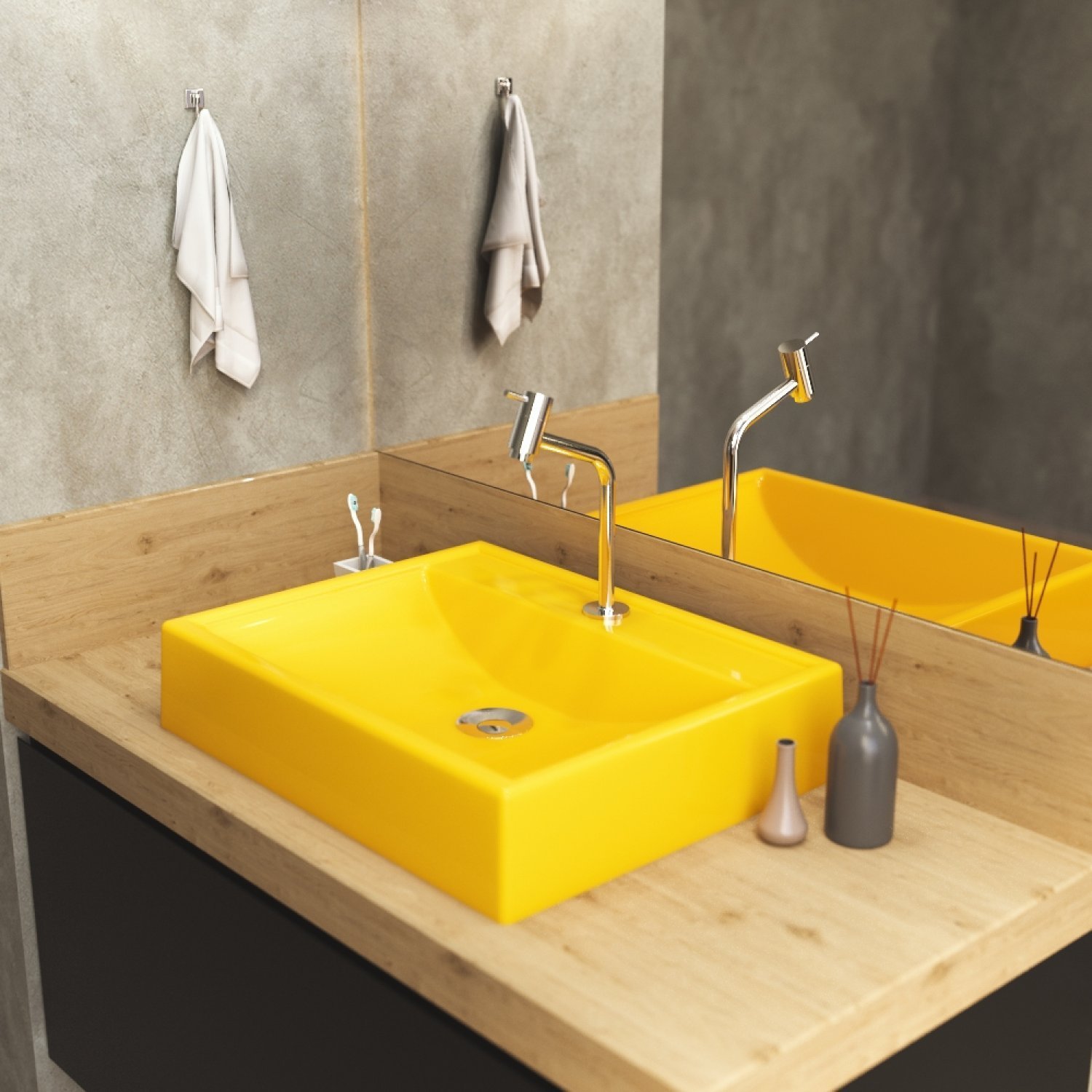 Kit Cuba Rt49 com Torneira Pratika 1060 Metal e Válvula Click 1 Polegada B e Sifão Cromado e Flexíve - 1
