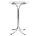 Ver imagem 1 de Mesa Bistrô Redonda Cromada e Tampo de Vidro - Criativa 450a-x