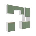 Ver imagem 2 de Lavanderia Modulada Kappesberg Celeste 6 Peças Branco/verde 250cm