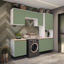 Ver imagem 1 de Lavanderia Modulada Kappesberg Celeste 6 Peças Branco/verde 250cm