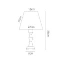 Ver imagem 3 de Abajur de Cristal 36cm Quarto Aparador Mesa Cabeceira De Cama