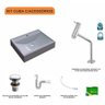 Kit Cuba Rt49 com Torneira Pratika 1060 Metal e Válvula Click 1 Polegada G e Sifão Pvc e Flexível Co - 3