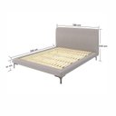 Ver imagem 4 de Cama Queen Estofada Linho com Cabeceira Star Cinza