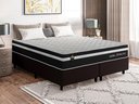 Ver imagem 1 de Conjunto Cama Box Super King c/ Molas Ensacadas Durham Marrom 193x203x60