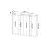 Guarda-Roupa Casal Nova York 8 Portas e 2 Gavetas Branco Maxel - 4