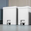 Ver imagem 2 de Kit 2 Lixeiras de Pedal com Aro Interno 12 Litros e 20 Litros Dupla Seletiva ou Trium Branco